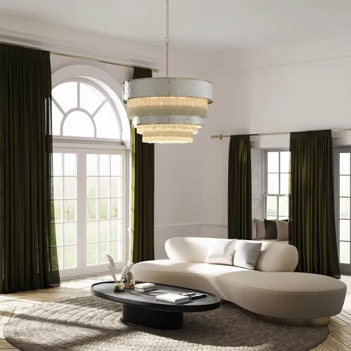 Lampa wisząca Reverie - 12 źródeł światła - Szampańskie złoto