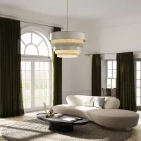 Lampa wisząca Reverie - 12 źródeł światła - Szampańskie złoto