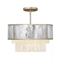 Lampa wisząca / półplafon Reverie - 4 źródła światła - Szampańskie złoto
