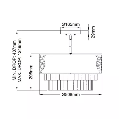 Lampa wisząca / półplafon Reverie - 4 źródła światła - Szampańskie złoto