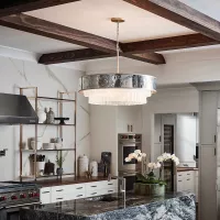 Lampa wisząca Reverie - 8 źródeł światła - Szampańskie złoto