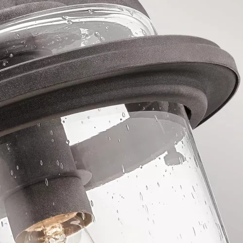 Duża latarnia naścienna Andover - 1 źródło światła - Utleniony cynk