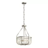Lampa wisząca / półplafon Roux - 3 źródła światła - Szczotkowany nikiel