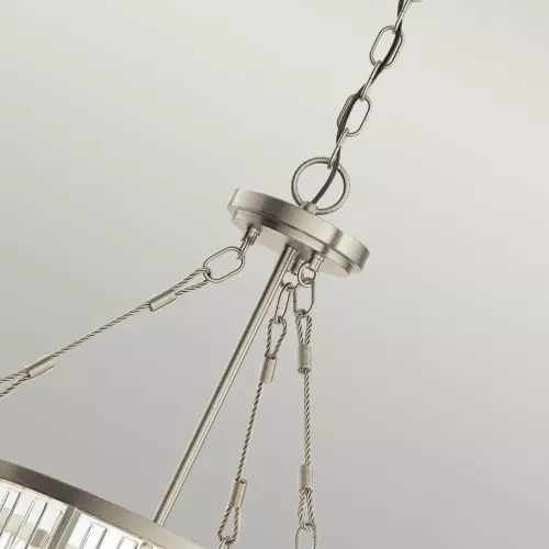 Lampa wisząca / półplafon Roux - 3 źródła światła - Szczotkowany nikiel