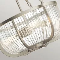 Lampa wisząca / półplafon Roux - 3 źródła światła - Szczotkowany nikiel