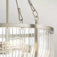 Lampa wisząca / półplafon Roux - 3 źródła światła - Szczotkowany nikiel