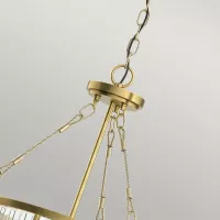 Lampa wisząca / półplafon Roux - 3 źródła światła - Naturalny mosiądz