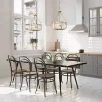 Lampa wisząca / półplafon Roux - 3 źródła światła - Naturalny mosiądz