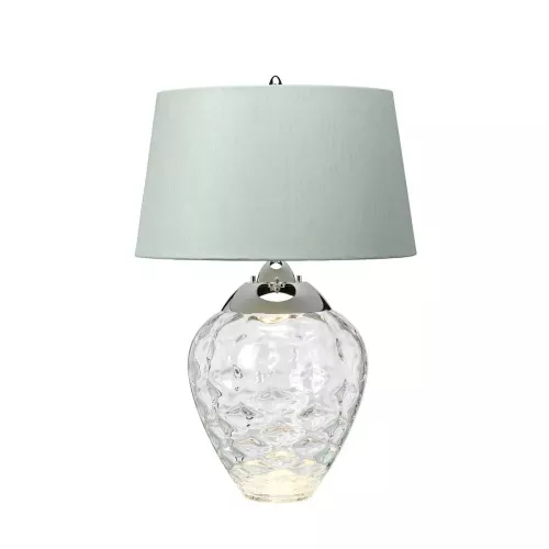 Lampa stołowa Samara - 2 źródła światła - Polerowany nikiel, przezroczysty