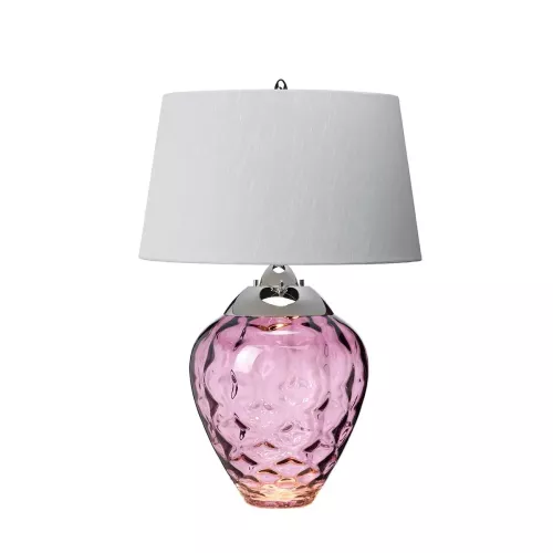 Lampa stołowa Samara - 2 źródła światła - Polerowany nikiel, fioletowy