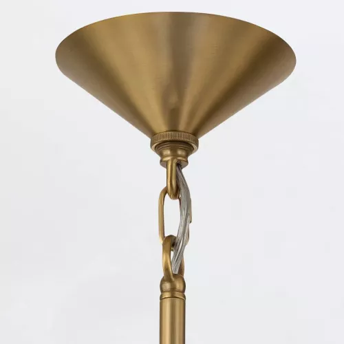 Średnia lampa wisząca Saucer - 1 źródło światła - Postarzany mosiądz
