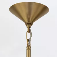 Średnia lampa wisząca Saucer - 1 źródło światła - Postarzany mosiądz