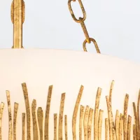 Lampa wisząca Sawgrass - 3 źródła światła - Płatkowe złoto