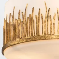 Lampa wisząca Sawgrass - 3 źródła światła - Płatkowe złoto