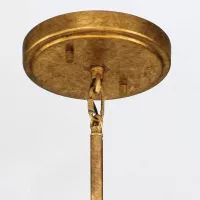 Lampa wisząca Sawgrass - 3 źródła światła - Płatkowe złoto