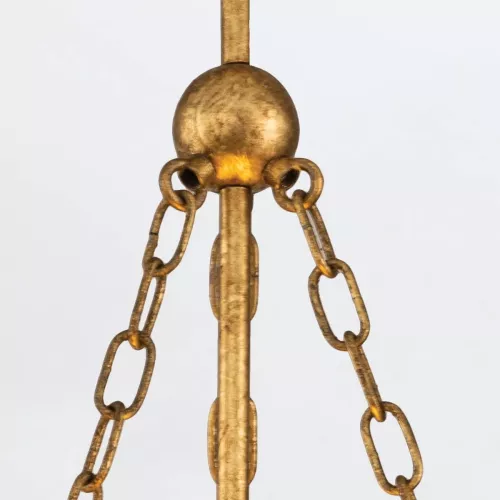 Lampa wisząca Sawgrass - 3 źródła światła - Płatkowe złoto