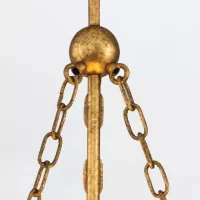 Lampa wisząca Sawgrass - 3 źródła światła - Płatkowe złoto