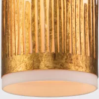 Lampa wisząca Sawgrass - 1 źródło światła - Płatkowe złoto