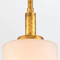 Lampa wisząca Sawgrass - 1 źródło światła - Płatkowe złoto