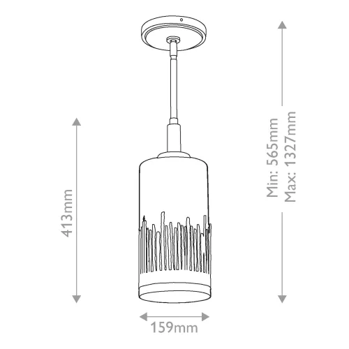Lampa wisząca Sawgrass - 1 źródło światła - Płatkowe złoto