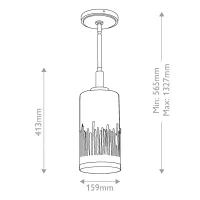 Lampa wisząca Sawgrass - 1 źródło światła - Płatkowe złoto