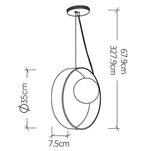 Lampa wisząca Sfera - 1 źródło światła