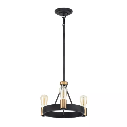 Lampa wisząca / półplafon Silas - 3 źródła światła - Postarzany cynk