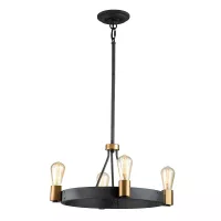 Lampa wisząca / półplafon Silas - 4 źródła światła - Postarzany cynk
