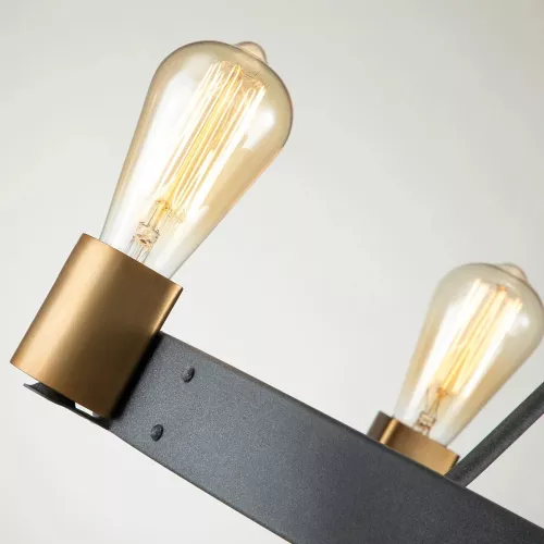 Lampa wisząca / półplafon Silas - 4 źródła światła - Postarzany cynk