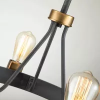 Lampa wisząca / półplafon Silas - 4 źródła światła - Postarzany cynk