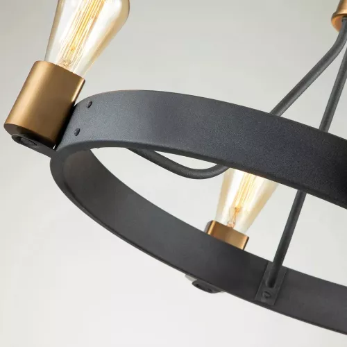 Lampa wisząca / półplafon Silas - 4 źródła światła - Postarzany cynk