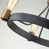 Lampa wisząca / półplafon Silas - 4 źródła światła - Postarzany cynk