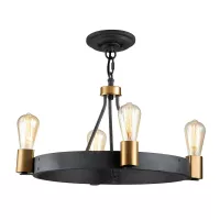 Lampa wisząca / półplafon Silas - 4 źródła światła - Postarzany cynk
