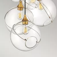 Lampa wisząca Skye - 6 źródeł światła - Klasyczny mosiądz