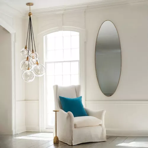 Lampa wisząca Skye - 6 źródeł światła - Klasyczny mosiądz