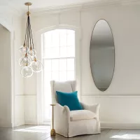 Lampa wisząca Skye - 6 źródeł światła - Klasyczny mosiądz