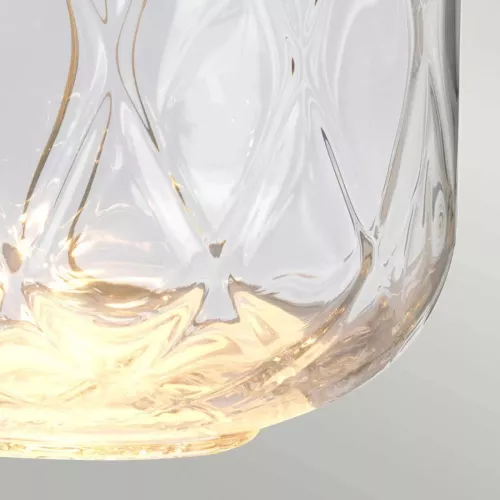 Lampa stołowa Sola - 2 źródła światła - Polerowany nikiel - Niebieski abażur