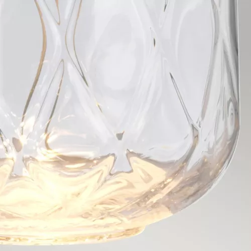 Lampa stołowa Sola - 2 źródła światła - Polerowany nikiel - Niebieski abażur