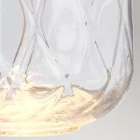 Lampa stołowa Sola - 2 źródła światła - Polerowany nikiel - Niebieski abażur