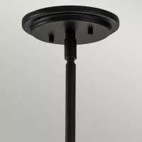 Lampa wisząca Somerset - 1 źródło światła - Czarny - Przezroczysty