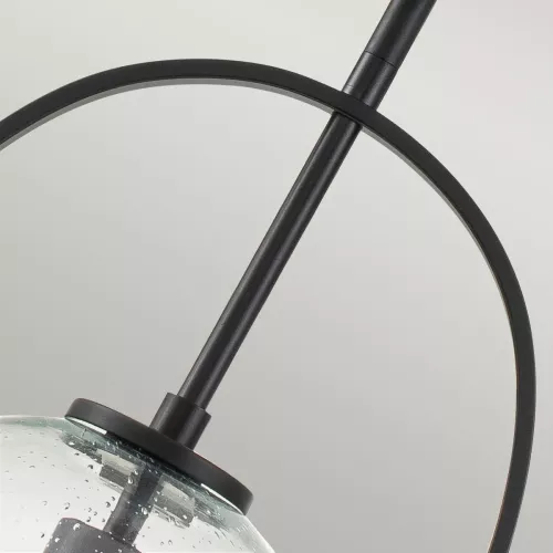 Lampa wisząca Somerset - 1 źródło światła - Czarny - Przezroczysty