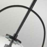 Lampa wisząca Somerset - 1 źródło światła - Czarny - Przezroczysty