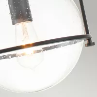 Lampa wisząca Somerset - 1 źródło światła - Czarny - Przezroczysty