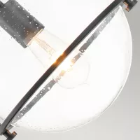 Lampa wisząca Somerset - 1 źródło światła - Czarny - Przezroczysty