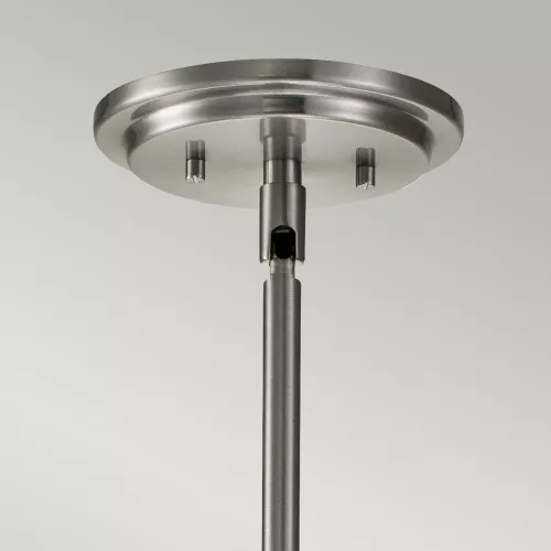 Lampa wisząca Somerset - 1 źródło światła - Szczotkowany nikiel - Przezroczysty