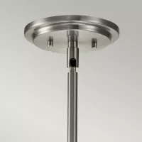 Lampa wisząca Somerset - 1 źródło światła - Szczotkowany nikiel - Przezroczysty