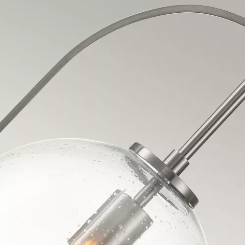 Lampa wisząca Somerset - 1 źródło światła - Szczotkowany nikiel - Przezroczysty