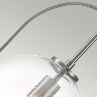 Lampa wisząca Somerset - 1 źródło światła - Szczotkowany nikiel - Przezroczysty