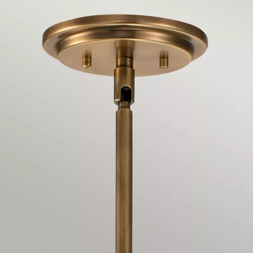 Lampa wisząca Somerset - 1 źródło światła - Klasyczny mosiądz - Przezroczysty
