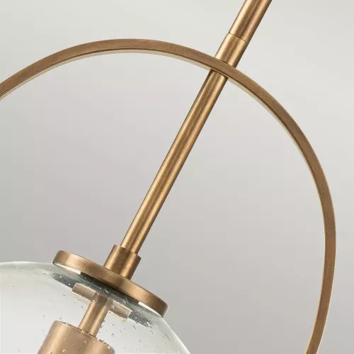 Lampa wisząca Somerset - 1 źródło światła - Klasyczny mosiądz - Przezroczysty